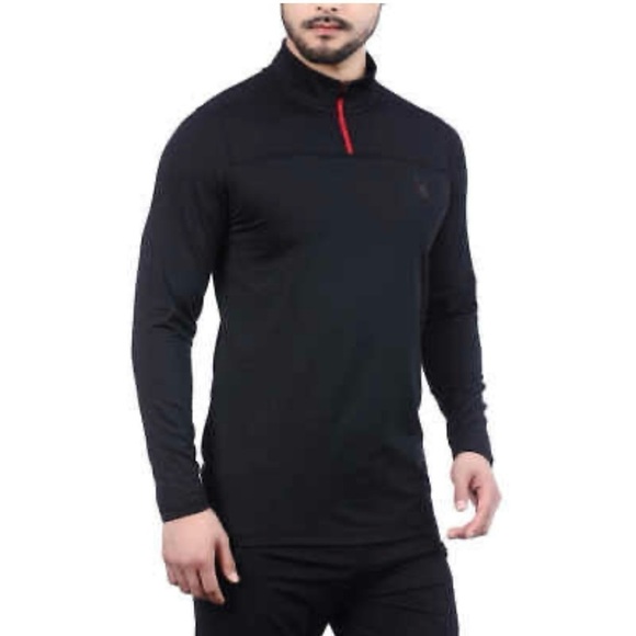 Spyder Mens Black 1/4 Zip Activewear Pullover Large - Picture 1 of 10